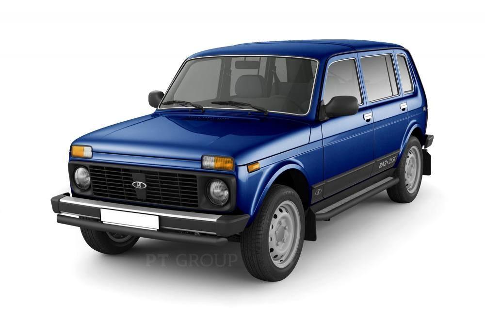 Защита порогов с алюм. площадкой Ø51мм (ППК) LADA "4х4 2131" 1995-