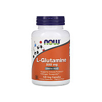 Л-глютамин, 500 мг, 120 вегетарианских капсул, NOW Foods