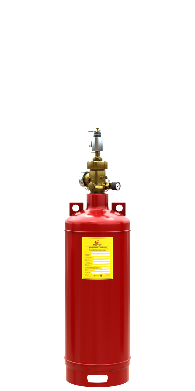 Цилиндрические модули газового пожаротушения Proffex 80л