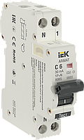 ARMAT Автоматический выключатель дифференциального тока B06S 1P+NP C6 30мА тип A (18мм) IEK