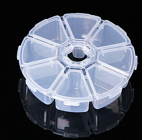 8 ұяшықтан тұратын мөлдір пластикалық контейнер