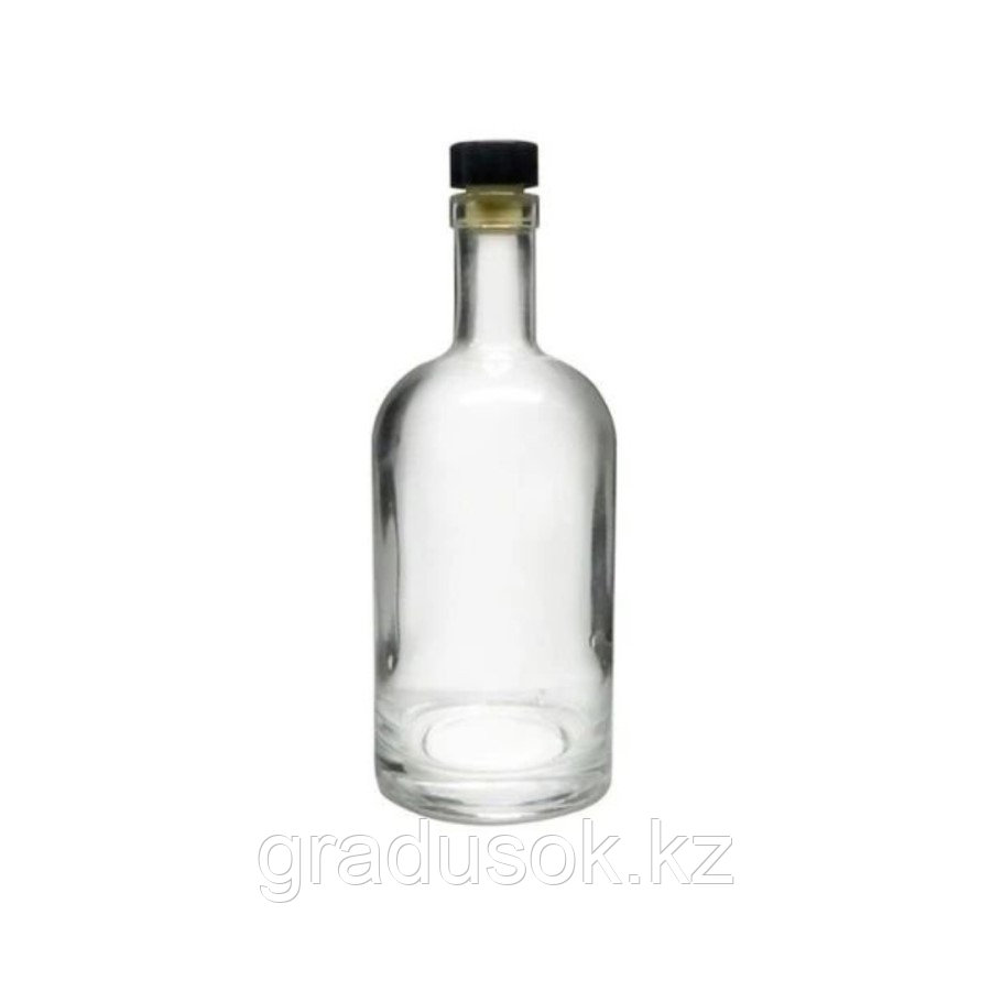 Бутылка стеклянная "Домашняя" 0,5 л с пробкой