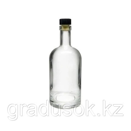 Бутылка стеклянная "Домашняя" 0,5 л с пробкой, фото 2