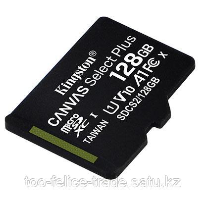 Карта памяти Kingston 128GB microSDXC Canvas Select Plus 100R A1 C10 Single Pack w/o Adapter, SDCS2/128GBSP