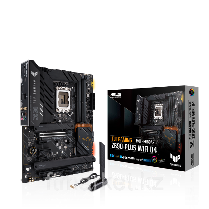 Сист. плата ASUS TUF GAMING Z690-PLUS WIFI D4, Z690, 1700, 4xDIMM DDR4, 2xPCI-E x16, 2xPCI-E x1, PCI-Ex4, M.2,