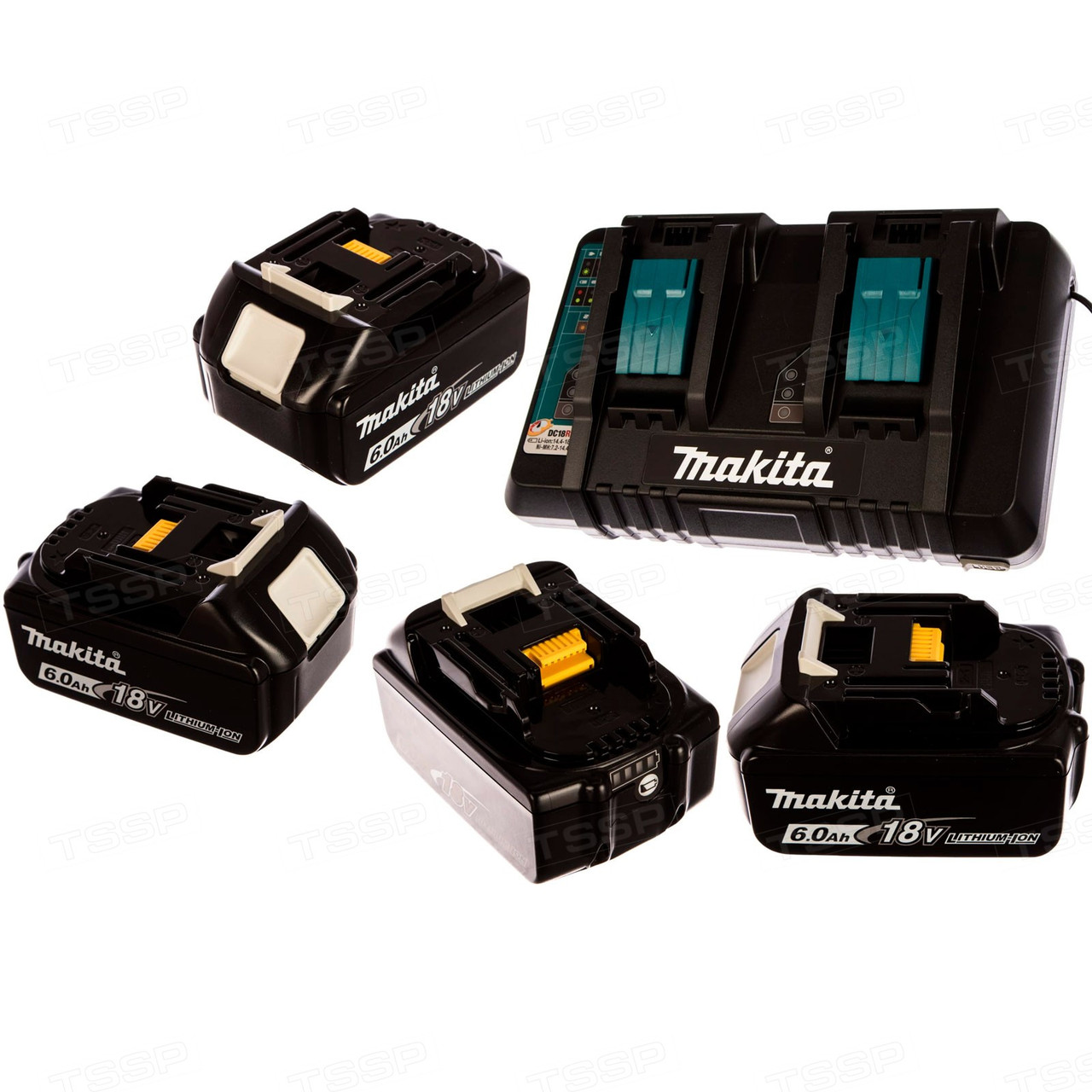 Набор Makita в кейсе: аккумуляторы BL1860B 4шт. + зарядное устройство DC18RC 198094-8