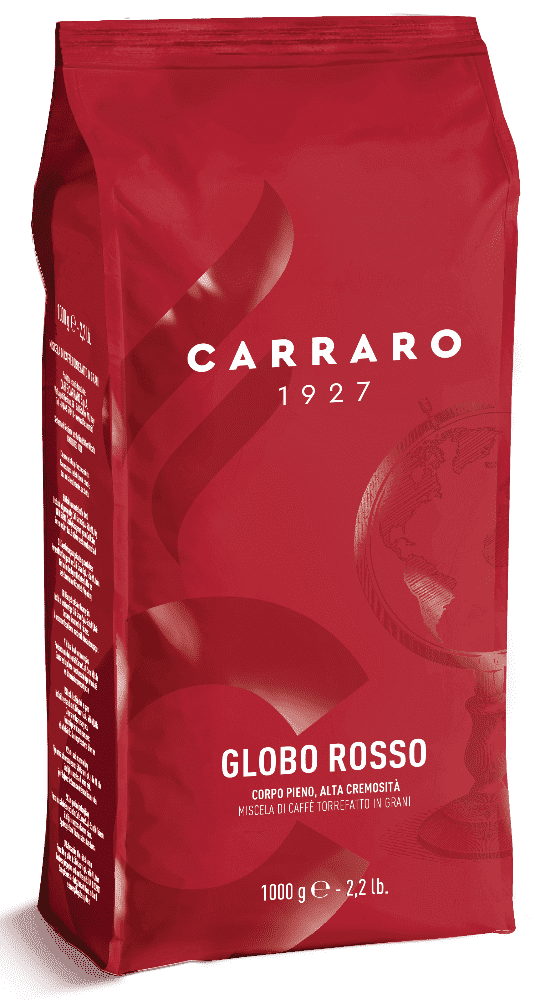 Carraro "Globo Rosso", кофе в зернах, 1 кг