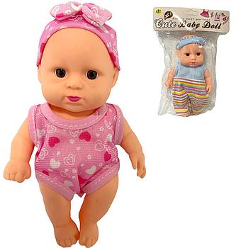 HL3313B Cute Baby Doll  Пупсик (музыкальная,17см, полностью резиновая)) разный в пакете 23*16см