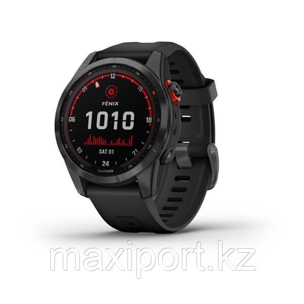 Garmin Fenix 7S Solar( Slate gray, black band) - фото 1 - id-p99558384