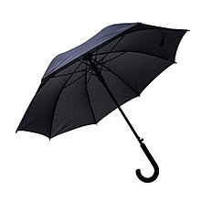 Зонт-трость ANTI WIND, пластиковая ручка, полуавтомат, Тёмно-серый, -, 7429 30