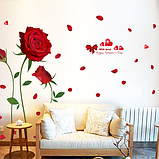 Наклейка  "Красные розы", 150*230 см, фото 4