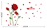 Наклейка  "Красные розы", 150*230 см, фото 6