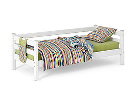 Детская кровать Соня вариант 2, сосна/белый 82х202 см