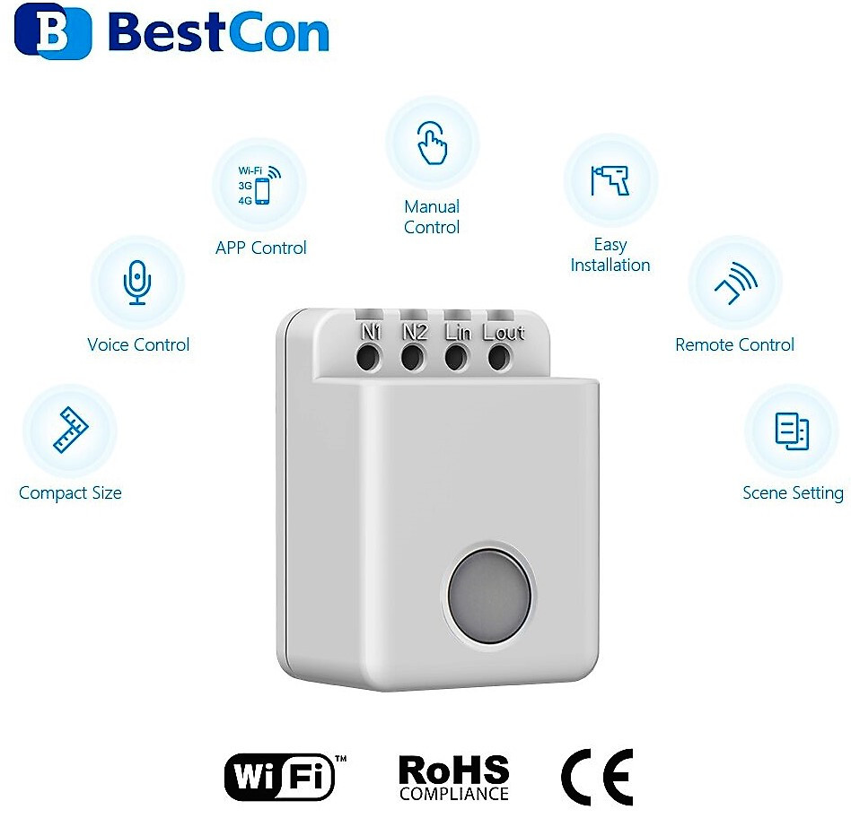 Беспроводной смарт-выключатель BroadLink Bestcon MCB1