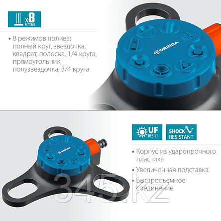 GRINDA PROLine RF-3, 64 м2 полив, на подставке, распылитель стационарный, пластиковый, фото 2
