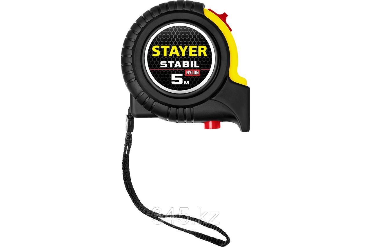 STAYER STABIL 5м / 19мм профессиональная рулетка в ударостойком обрезиненном корпусе с двумя фиксаторами - фото 2 - id-p98431369