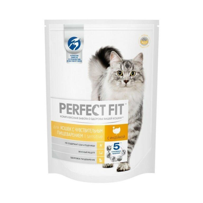 Perfect Fit Сухой корм для кошек с чувствительным пищеварением, 190 гр