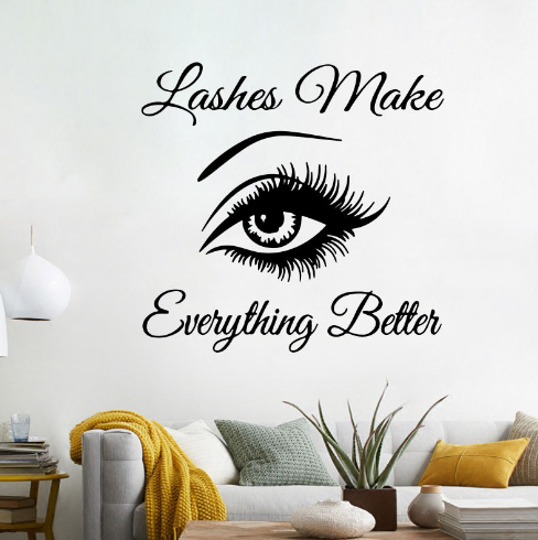 Наклейка "Lashes Make", 55*57 см