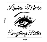 Наклейка "Lashes Make", 55*57 см, фото 4