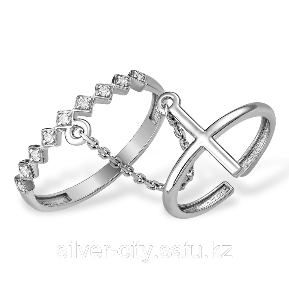 Серебряное кольцо с фианитом Efremov 1010018880-501