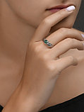 Кольцо из серебра с агатом зелёным TEOSA 10127-2721-AG, фото 5