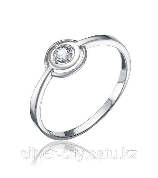 Серебряное кольцо с фианитом TEOSA 1-1761