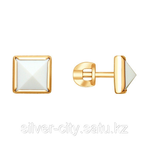 Серебряные серьги с ситаллом SOKOLOV 93020851
