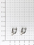 Серебряные серьги с фианитом синт. и фианитом TEOSA 2000-0019, фото 2