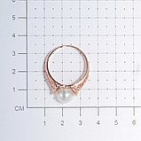 Серебряное кольцо с жемчугом имитированным Красная пресня 2368917, фото 2