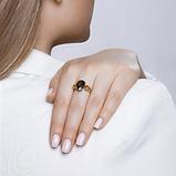Серебряное кольцо с хризолитом и топазом SOKOLOV 92010999, фото 5