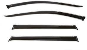 Дефлекторы окон (Ветровики) для Volvo S80 2006+ седан с хромированным молдингом