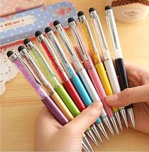 Ручка-стилус шариковая со стразами для сенсорного экрана Cristal Touchscreen Pen (Золотистый), фото 3