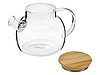 Стеклянный заварочный чайник Sencha с бамбуковой крышкой, фото 2