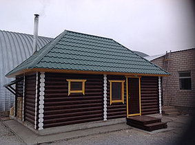 Баня 4*7 с уличной топкой 1