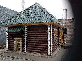 Баня 4*7 с уличной топкой 4