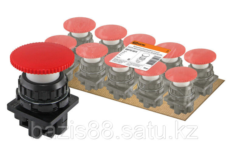 Выключатель кнопочный КЕ 021-У2-исп.2 гриб без фиксации красный 1з+1р 10A 660B IP40 | SQ0753-0018 | TDM - фото 1 - id-p99592424