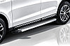 Пороги алюминиевые "Prestige Silver" 1800 серебристые Hyundai Santa-Fe (2018-2021), фото 2