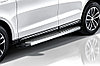 Пороги алюминиевые "Elite Silver" 1700 серебристые Hyundai Tucson 4WD (2015-2018), фото 2