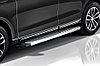 Пороги алюминиевые "Elite Silver" 1800 серебристые Nissan Murano (2014-2022), фото 2