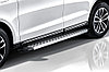 Пороги алюминиевые "Standart Silver" 1800 серебристые Ford Explorer (2017-2019), фото 2