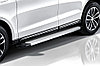 Пороги алюминиевые "Optima Silver" 1800 серебристые Ford Explorer (2017-2019), фото 2