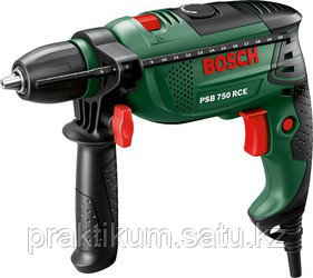 PSB 750 RCE BOSCH Дрель ударная 750 Вт, 50-3000 об/мин, 48000 уд/мин, 10 Нм, 1,9 кг, в кейсе - фото 1 - id-p99595001