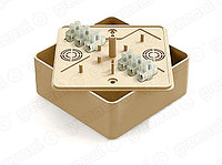 Коробка респределительная для о/п 100х100х44мм с клеммной колодкой ЗВИ-10 (2,5-6мм2) 6 клемм, IP40, цвет