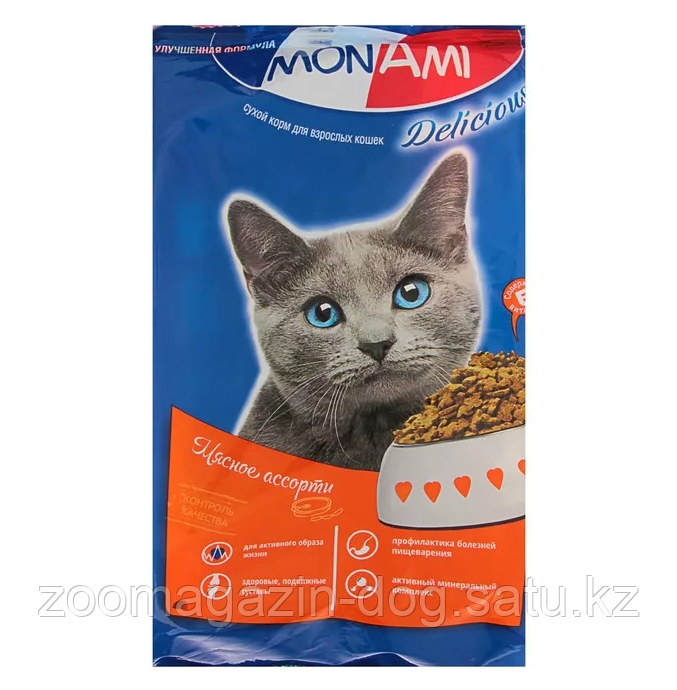 MonAmi сухой корм для кошек (мясное ассорти) 400гр