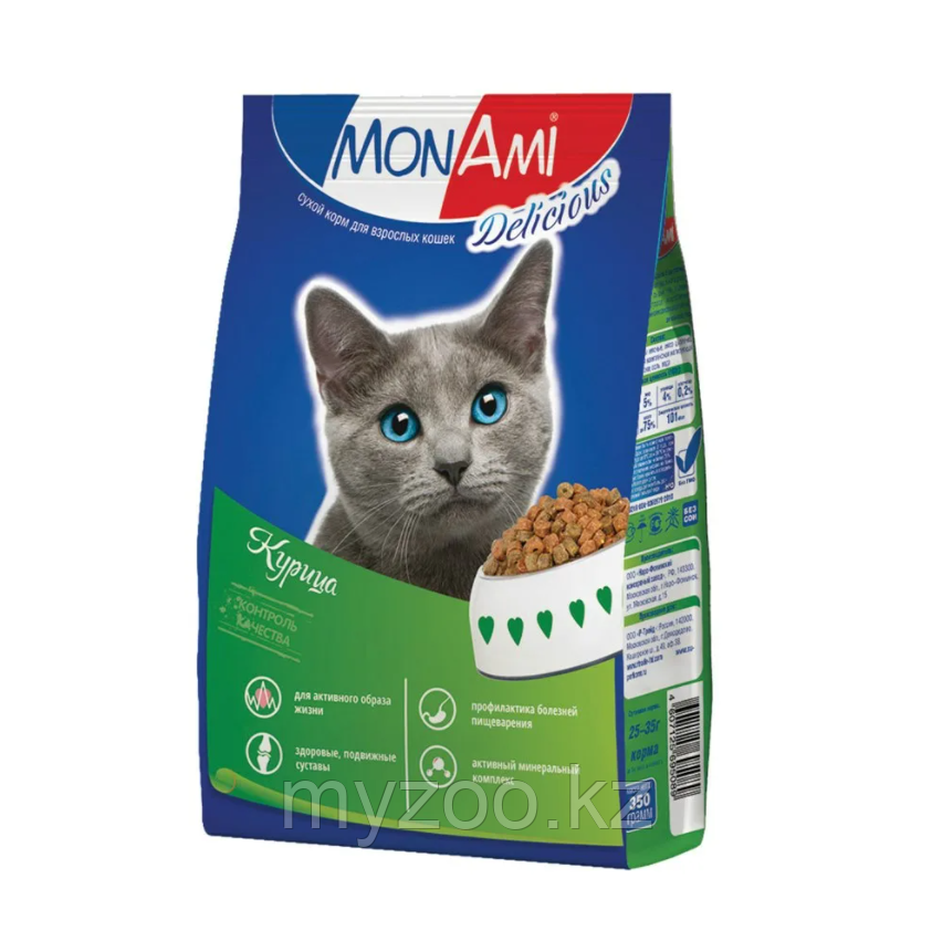 MonAmi сухой корм для кошек (курица) 400гр