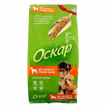 Оскар сухой корм для собак средних и малых пород 2,2кг