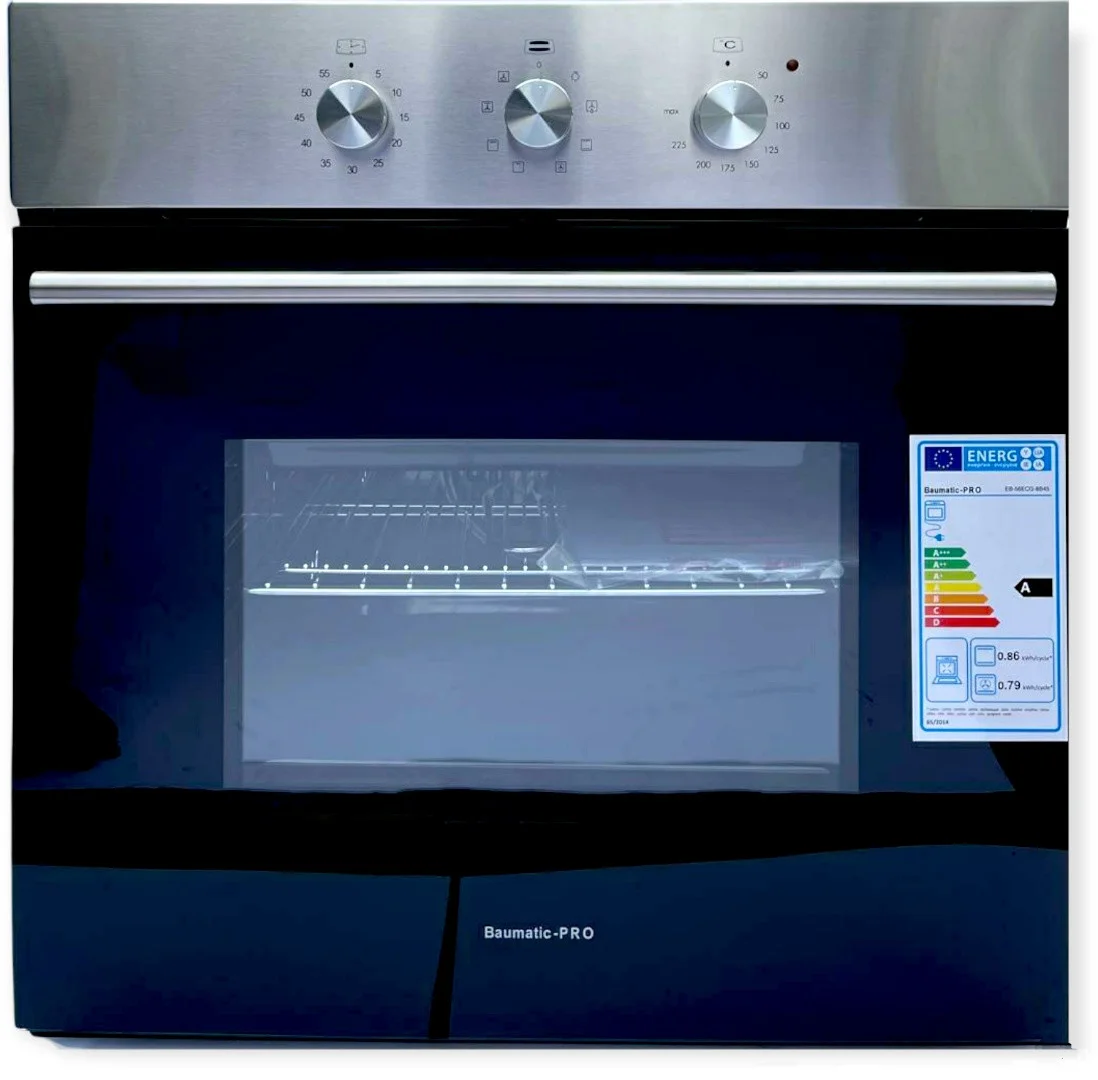 Духовой шкаф Baumatic-PRO EB-56ECG-8В45 серебристый - фото 1 - id-p99618494