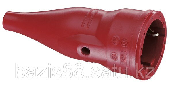 Розетка кабельная резиновая с мультизаземлением IP44, 16A, 2P+E, 250V, (красный) | 1479040 | ABL Sursum - фото 1 - id-p99618529