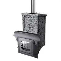 Печь для бани, отделка СЕРПЕНТИНИТ «ПРЕМИУМ», Калита Экстрим РК, ВВД