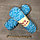 Пряжа для ручного вязания ,плюшевая ярко-голубой, фото 8
